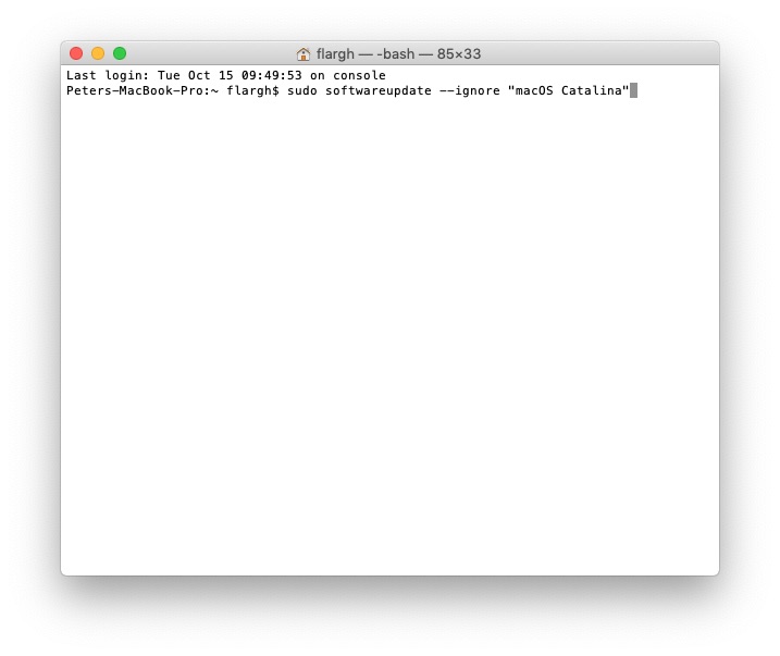 غیرفعال کردن آپدیت به macOS 10.15 Catalina