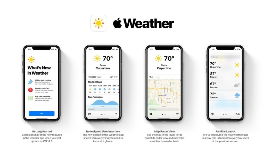 هواشناسی iOS 14