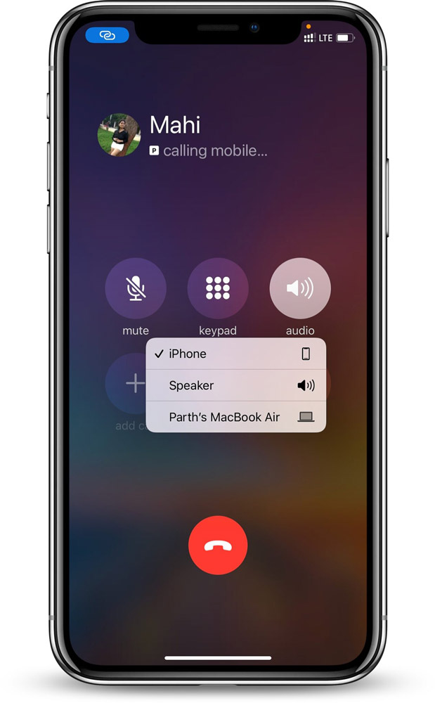 رابط کاربری تماس iOS 14