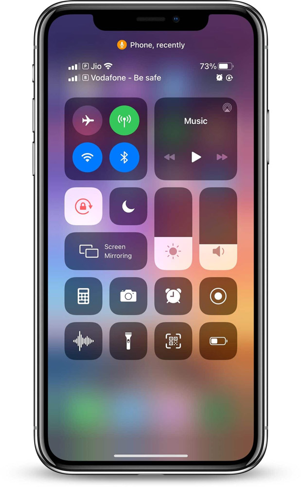 دسترسی به میکروفون در کنترل سنتر iOS 14