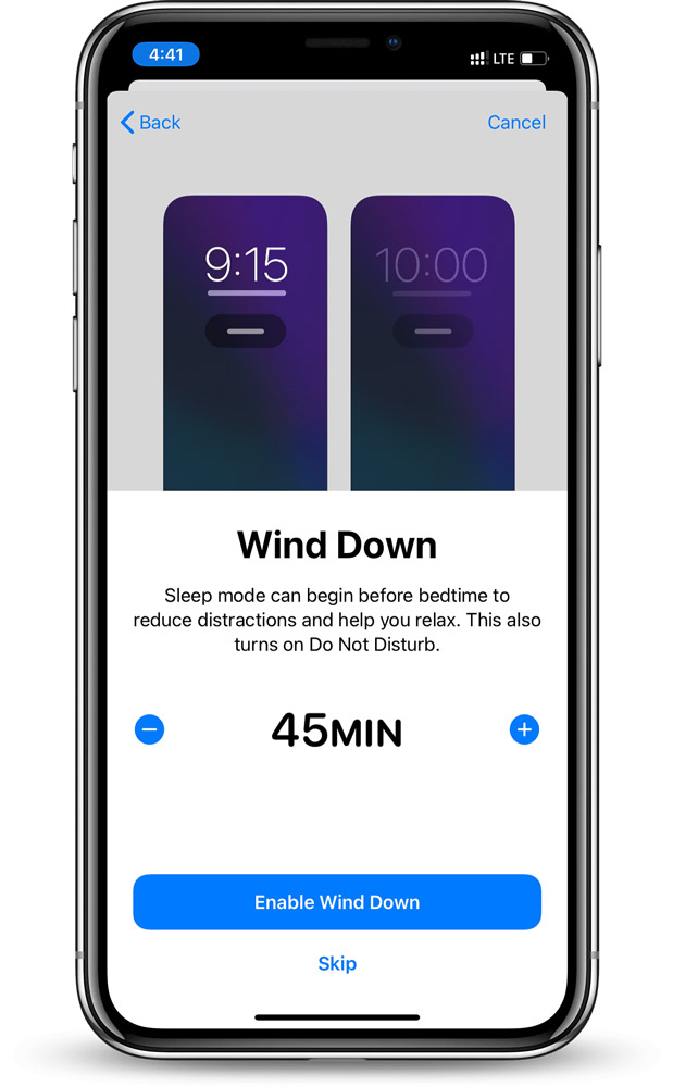 Wind Down iOS 14