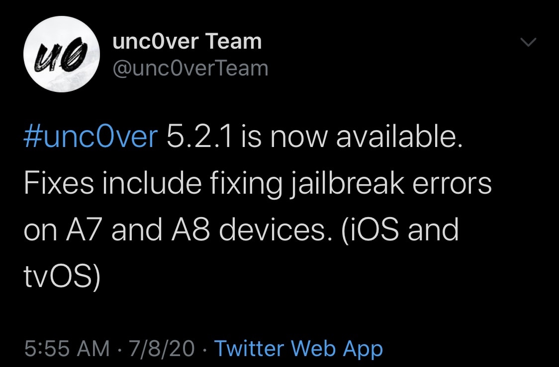 جیلبریک Unc0ver 5.2.1