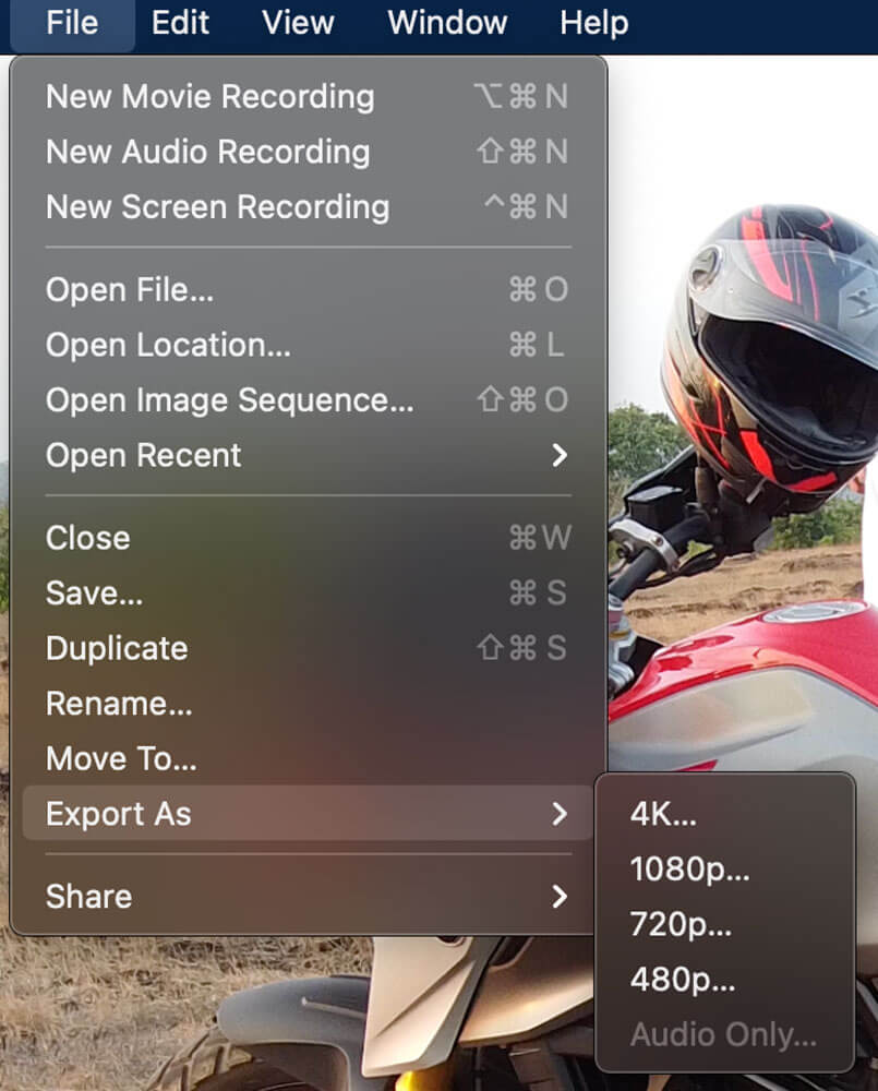 نحوه تغییر رزولوشن فیلم و ویدیو در macOS