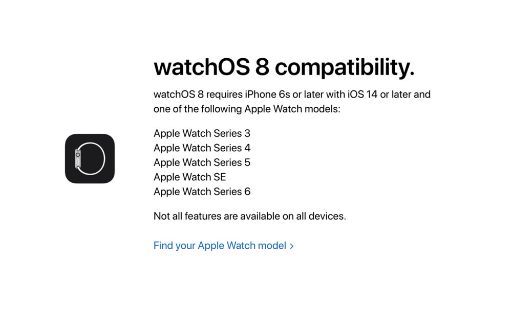 اپل واچ های سازگار با watchOS 8
