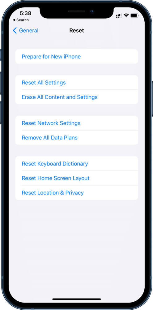 آماده سازی آیفون برای فروش در iOS 15