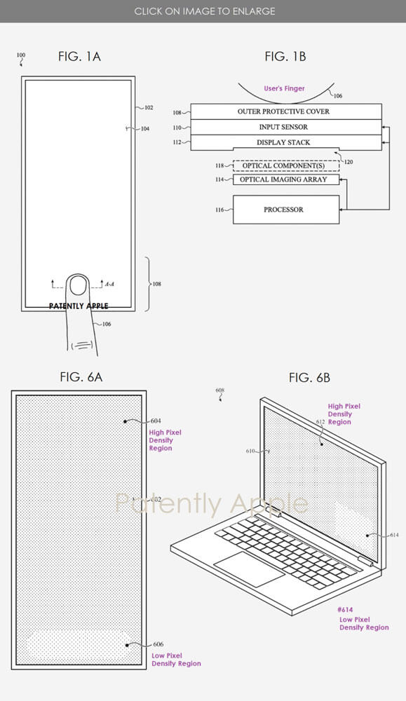 حق اختراع اپل برای تاچ آیدی زیر صفحه نمایش