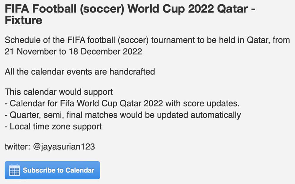 تقویم جام جهانی 2022