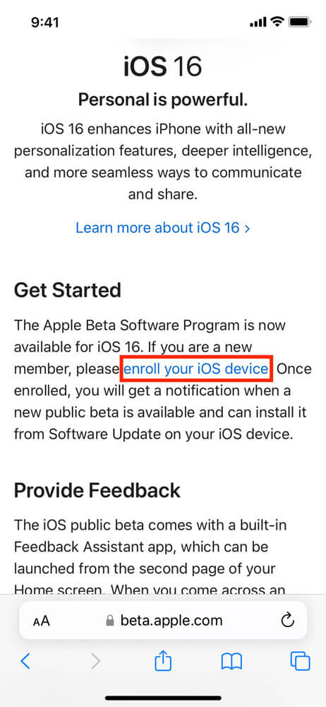 نصب نسخه آزمایشی عمومی iOS 16 روی آیفون
